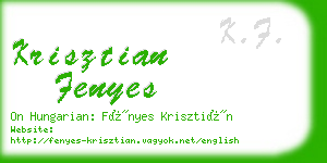 krisztian fenyes business card